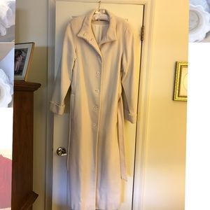 Donatella Cream Wool and Cashmere Dress Coat